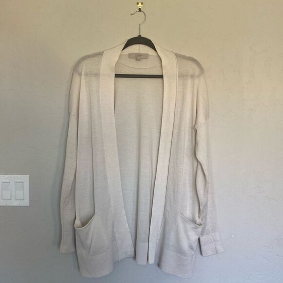 White cardigan with pockets - Picture 1 of 6